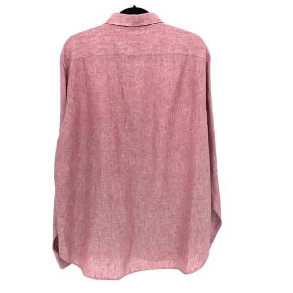 J Crew Factory Linen Shirt Mens XL Slim Fit 100% Linen Long Sleeve Button Down - Picture 2 of 6